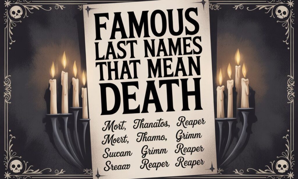 Famous Last Names That Mean Death