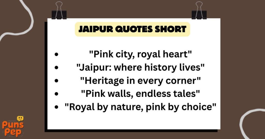 Jaipur quotes short