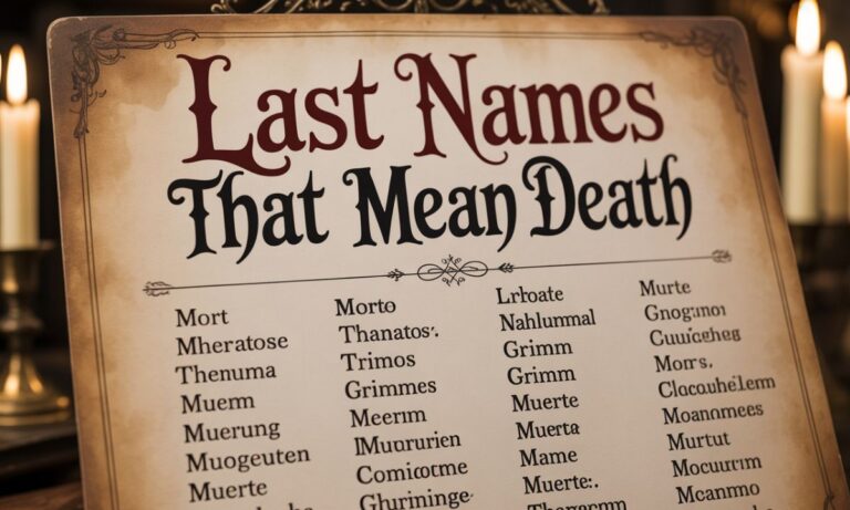 Last Names That Mean Death